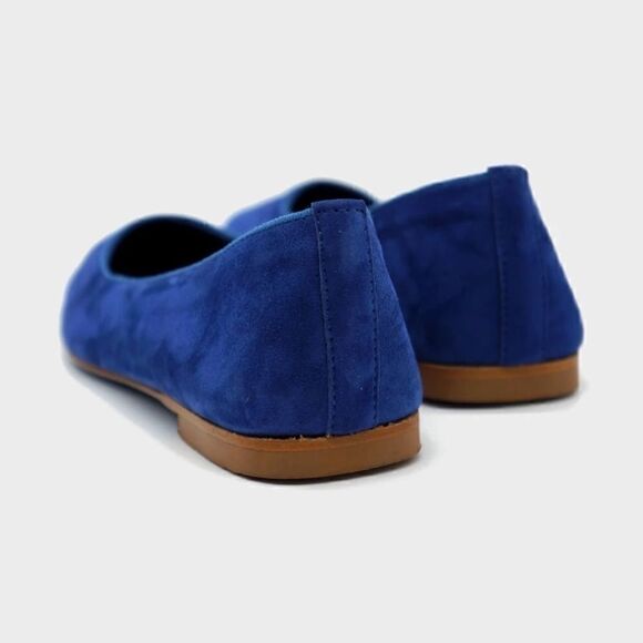 NUR Italy Handmade NEW Giuliano Blue Suede Ballerina Flat. Size 7. - Picture 3 of 8